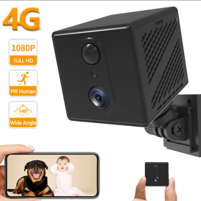 4G SIM Card Wireless Network Security Mini Camera
